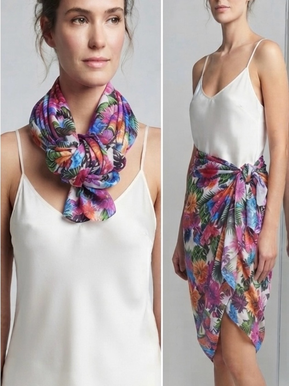 CHIC FLORAL COLORFUL SCARF/SARONG
